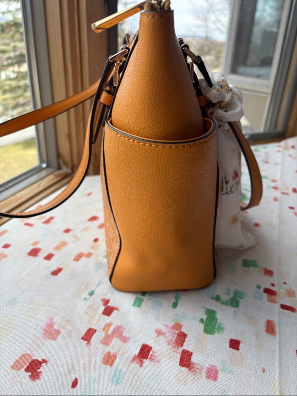 Michael Kors Mustard Yellow Signature Tote - Picture 9 of 13